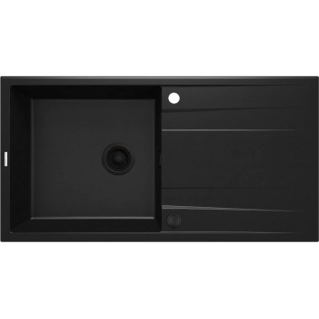 Dřez ocelový Deante Legato 76x43,5 cm, 1-komorowy z ociekaczem - satén