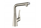Dřezová baterie Hansgrohe Metris Select M71, páková 320, 1jet - ušlechtilá ocel finish