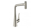 Dřezová baterie Hansgrohe Metris Select M71, páková 320, 1jet - ušlechtilá ocel finish