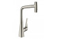 Dřezová baterie Hansgrohe Metris Select M71, páková 320, 1jet - ušlechtilá ocel finish