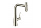 Dřezová baterie Hansgrohe Metris Select M71, páková 320, výsuvná sprcha, 2jet, sBox - ušlechtilá ocel finish