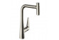 Dřezová baterie Hansgrohe Metris Select M71, páková 240, výsuvná sprcha, 2jet, sBox - ušlechtilá ocel finish