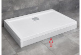 Panel k sprchové vaničky prostokątnego Radaway Argos D 120 cm hliník - bílá