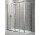 Dveře posuvné Novellini Lunes 2A 116-122 cm, stříbrný profil, čiré sklo