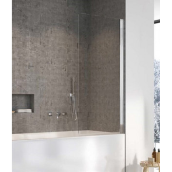 Vanová zástěna Radaway Nes PNJ I 90x150 cm, levý - sklo čiré, profil GunMetal