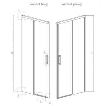 Dveře sprchové posuvné Radaway Idea Black DWJ 100 Levé 98.7-101.2x200.5cm, profil černá, sklo čiré- sanitbuy.pl