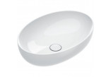 Umyvadlo na postavení na desku Catalano Sfera kulatá 42 cm, bez otvoru pro baterii, bez přepadu - bílý lesklá