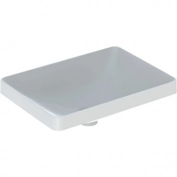 Geberit Variform Zápustné umyvadlo, obdélníková, 55cm, bez přepadu, bez otvoru pro baterii