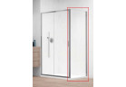 Pevná boční stěna Radaway Alienta S 90 cm - sklo čiré, profil chrom