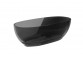 Vana volně stojící Besco Xara 160x75 cm oválný Carbon Grey, maskownica černá matt