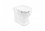 Mísa WC Roca Carmen Rimless do kompaktu 67x37cm odtok dvojitý, Superglaze, bílý