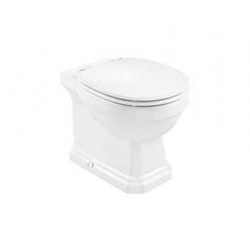 Mísa WC Roca Carmen Rimless do kompaktu 67x37cm odtok dvojitý, Superglaze, bílý