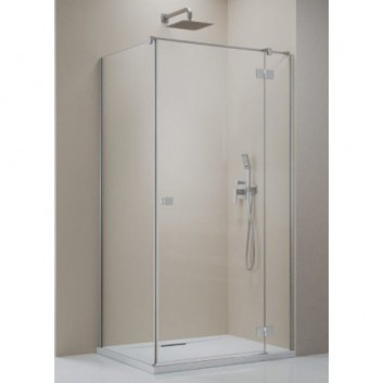 Pevná boční stěna S1 70 Radaway Essenza New Black KDJ 66.7-68.2-200cm, profil černá, sklo čiré