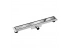 Lineární odtok podlahový Balneo Duplex Next Mirror Silver 60 cm, dwustronny nerez z niskim syfonem i głębokim osadnikiem - lesklý chrom