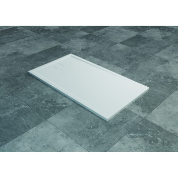 Sprchová vanička z konglomerátu SanSwiss Livada W20AS pravoúhlý 110x80 cm - bílý