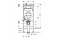 Rám Geberit Duofix, Sigma 8 cm, do WC, H114