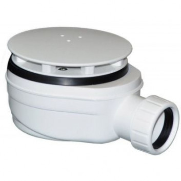 Sifon vanová do instalacji zewnętrznej z łańcuszkiem i sifonem, Polysan CHARLESTON, chrom