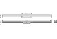 Vnější komponent odpływu liniowego Hansgrohe RainDrain Flex 800 s možností przycięcia, montáž přistěnný, povrchová úprava ušlechtilá broušená ocel 