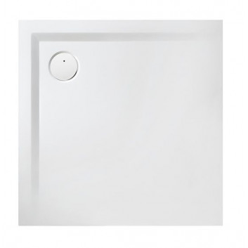 Čtvercová sprchová vanička Sanplast B-M/SPACE S 90x90x1,5 biew, odlew minerální - bílý