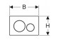 Tlačítko uruchamiający do WC Geberit Sigma 20 černá/lesklý chrom/černá, 2 zakresy- sanitbuy.pl