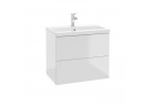 Skříňka pod umyvadlo Defra Faro D60 z dwiema szufladami, šířka 60 cm - lakier bílý lesklá 