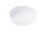 Umyvadlo na postavení na desku okrągłaCorsan 400x400x160mm s uzávěrem klik-klak chrom, bílá