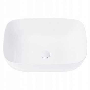 Umyvadlo na postavení na desku Corsan Mono obdélníková 46x32x14 cm s uzávěrem klik-klak bílým