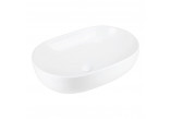 Umyvadlo na postavení na desku Corsan Olvena oválný 60x40x15 cm s uzávěrem klik-klak bílým