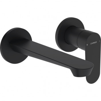 Umyvadlová baterie HansaGenesis, prvek na stěnu, výtokové rameno 20,3 cm - chrom