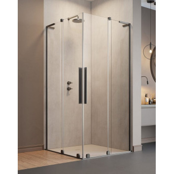 Sprchový kout Radaway Furo SL KDD 80, profil chrom lesklá, sklo čiré, část levá