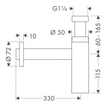 Sifon dekorační Hansgrohe Flowstar S, černá matnáný