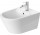 Bidet keramický Duravit D-Code 54x36 cm, závěsný s poličkou, s otvorem pro baterii - bílý