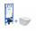 Souprava podomítkový Roca DUPLO ONE + mísa WC podvěsná ONA RIMLESS COMPACTO se sedadlem s pozvolným sklápěním SLIM, bílá