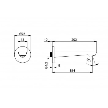 Bidetová baterie HansaGenesis, stojící, páková - chrom