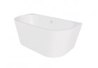 Vana přístěnná Besco Vica New, 170x80 cm, akrylová, bílá + sifon bílý z napełnieniem przez přepad
