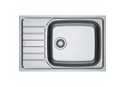 Dřez Franke Spark SKL 611-78/50 XL pro zástavbu, jednokomorowy z ociekaczem - ušlechtilá ocel len