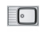 Dřez Franke Eurostar ETL 611-58 pro zástavbu, jednokomorowy,ušlechtilá ocel len