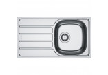 Dřez Franke Spark SKL 611-62/44 pro zástavbu, jednokomorowy z ociekaczem - ušlechtilá ocel len