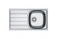 Dřez Franke Spark SKL 611-62/44 pro zástavbu, jednokomorowy z ociekaczem - ušlechtilá ocel len