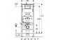 Modul podomítkový Geberit Duofix Basic do WC wiszącego, UP100 z wspornikami