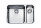 Dřez Largo LAX 160-36-16, podblatowy, półtorakomorowy (malá komora z pravé strány stronie), 58x42 cm - ušlechtilá ocel