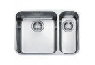 Dřez Largo LAX 160-36-16, podblatowy, półtorakomorowy (malá komora z pravé strány stronie), 58x42 cm - ušlechtilá ocel