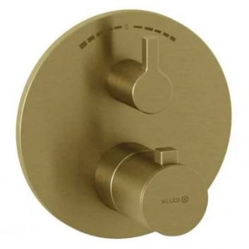 Podomítková baterie vanová - sprchová s termostatem, KLUDI NOVA FONTE Puristic - černá matnáný 