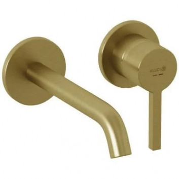 Baterie vanová-sprchová Kludi Nova Fonte Puristic, podomítková termostatická - zlatá szczotkowany