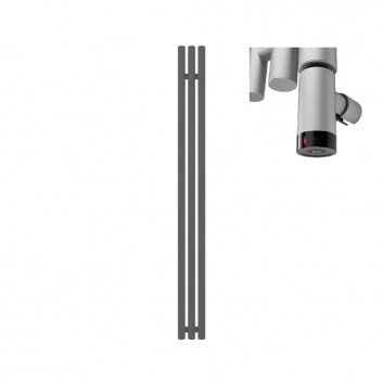 Radiátor elektrický Terma Rolo Hanger 120x26 cm z grzałką MOA - barva RAL i speciální barvy