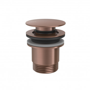 Odtok umyvadlový Tres, click-clack, 63mm, 24-K zlato matné