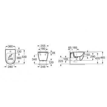 Poklop bidetová Roca Ona pomalu sklápěcí Supralit - bílá