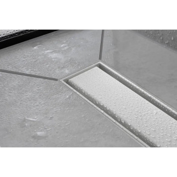 Lineární odtok Hansgrohe RainDrain Match, 70 cm, s rámem o regulowanej wysokości - chrom