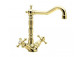 Umyvadlová baterie vysoká Reitano Antea s automatickým uzávěrem - zlatá