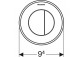Tlačítko uruchamiający do WC Geberit HyTouch pneumatyczny, Typ 01, ręczny, podomítkový, Sigma 8cm, jednoduchý - bílý